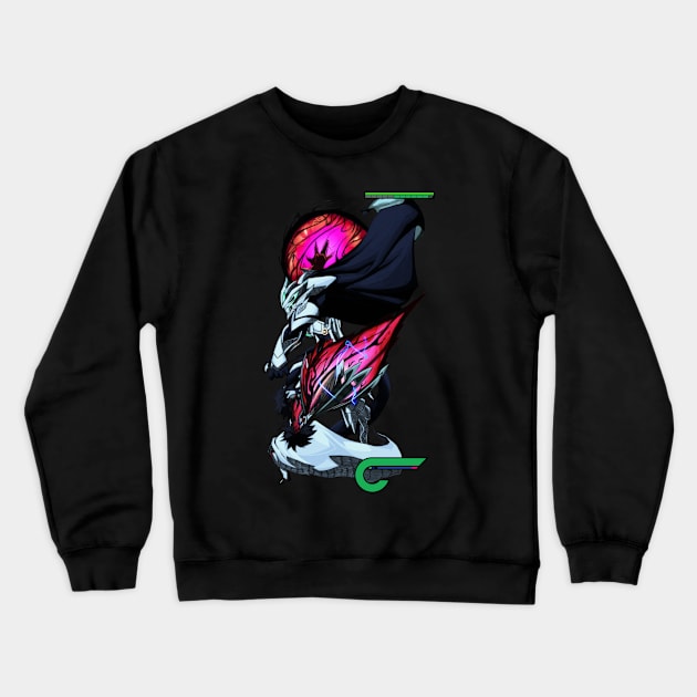 Secret Boss - Titanus Bahamut (Ghost Type) Crewneck Sweatshirt by Xonaar Illustrations